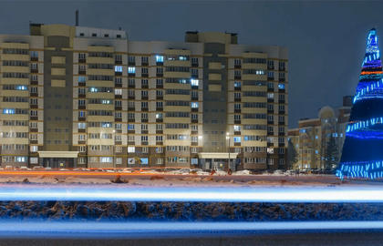Построенные 10 этажные жилые дома с применением сборно-монолитного каркаса с пустотным настилом по ул. Б. Хмельницкого г. Чебоксары
