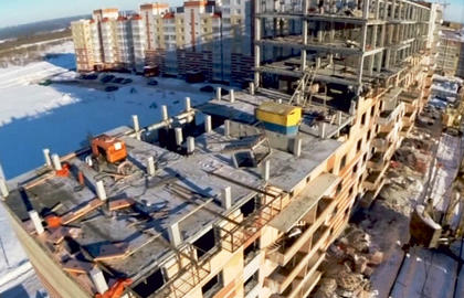 Массовое строительство социального жилья с применением сборно-монолитного каркаса с пустотным настилом. ОАО 